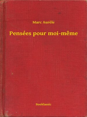 cover image of Pensées pour moi-meme